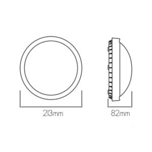 Alternative view of MILO útljós Q213mm 8W 3K hvítt/svart/grátt IP65