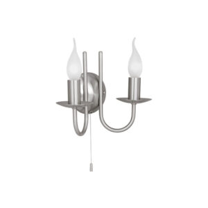 Mesina veggljós 2x40W E14 Nickel mat