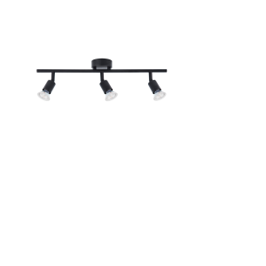 BASE kastari á stöng 3x5W GU10 svart án peru