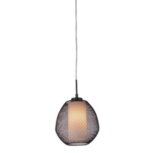 LUNKI hangandi Q220 60W E27 svart/opalgler