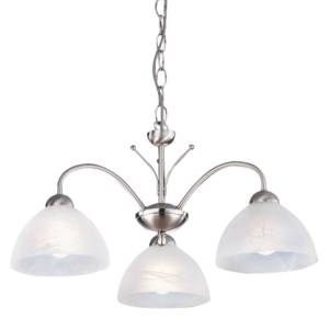 MILANESE hangandi ljós 3x60W E14 stál/gler