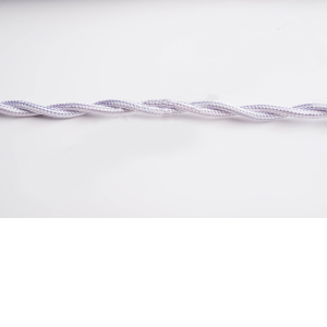 Tausnúra snúin 2x0,75q hvít