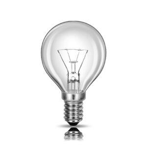 Kúlupera 15W glær E14