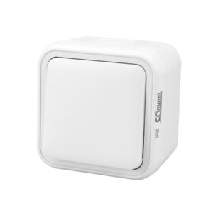 Rakaþéttur samrofi einf. 10A hvítt IP55