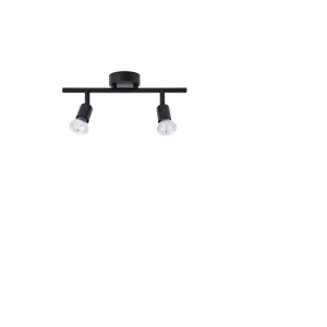 BASE kastari á stöng 2x5W GU10 svart án peru