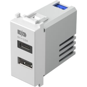 Alternative view of USB 3A tengill A&C 2fa. 1M hvítur