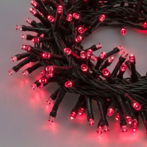 200 Ljósa Inni/Útisería 5mm LED - 45m Rauð