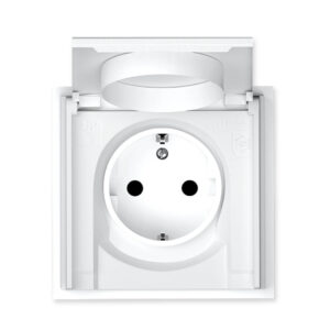Adria Schuko tengill m/loki IP44 hvítur 16 A, 250 V~