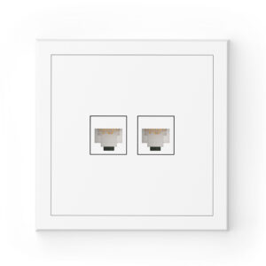 Adria - Double RJ45 CAT6 socket, white