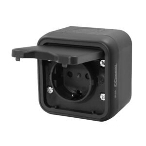 Rakaþéttur tengill 16A antracit IP55