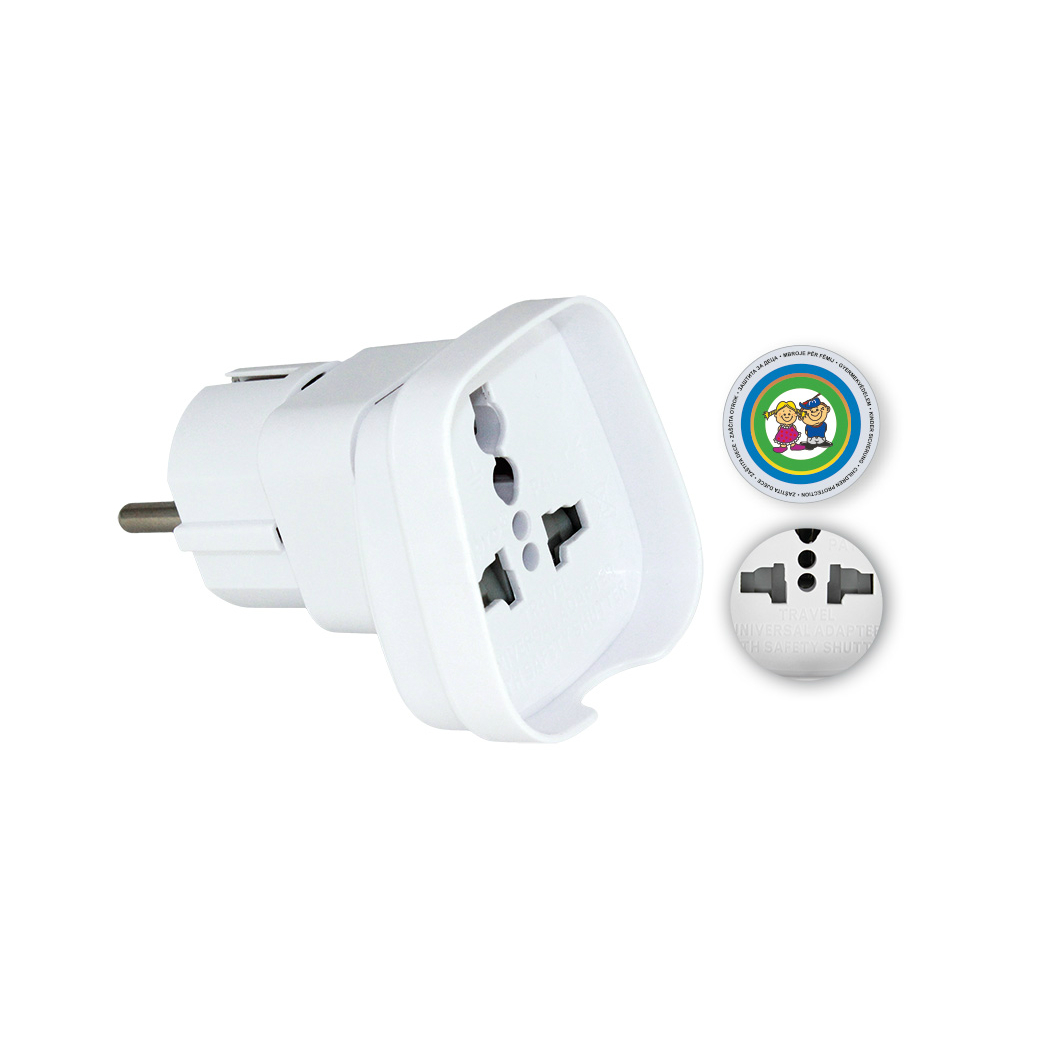 Breytikló EUR í UK 10A 250V hvít