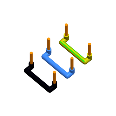 Link vírasett, 3x10 stk 1,5q, svart/blátt/grænt