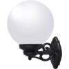 GLOBE veggljós svart, opal - Q250 E27 60W