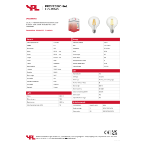 Alternative view of LED G95 glær 10W 1055lm 925 E27 dimmanleg