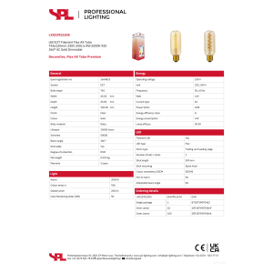 Alternative view of LED Tube T45x130 4W 230V 922 E27 dim