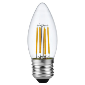 Led kerti E27 4W 320lm 25K glær dimmanleg