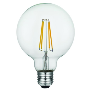 LED G95 glær 8W 740lm 925 E27 dimmanleg