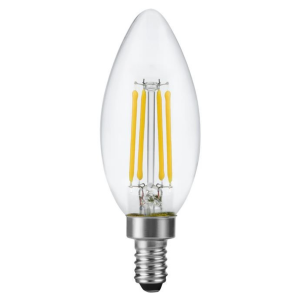 Led kerti E12 5W 470lm 27K glær dimmanleg