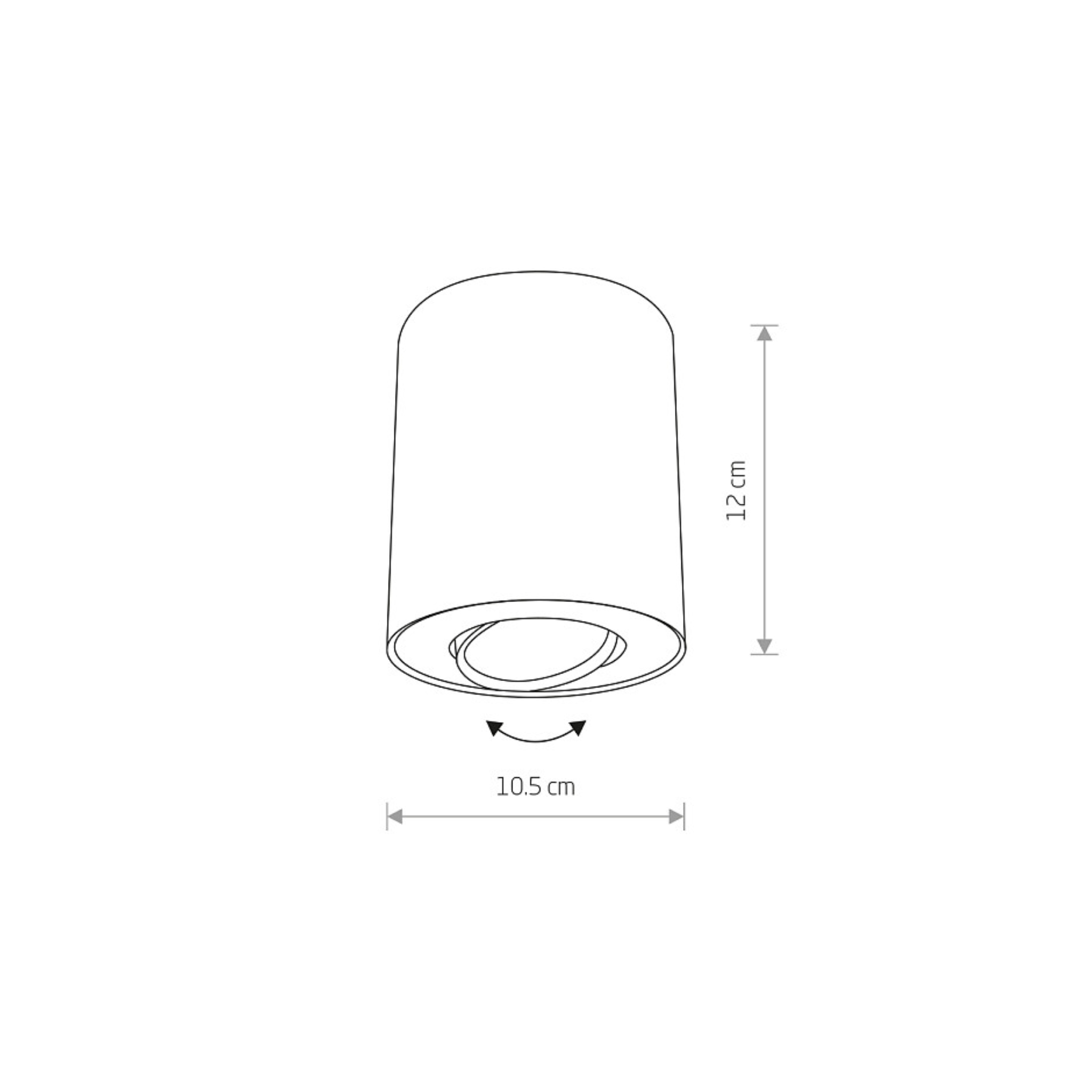 SET loftljós svart LED GU10 10W 100X120mm - Image 5